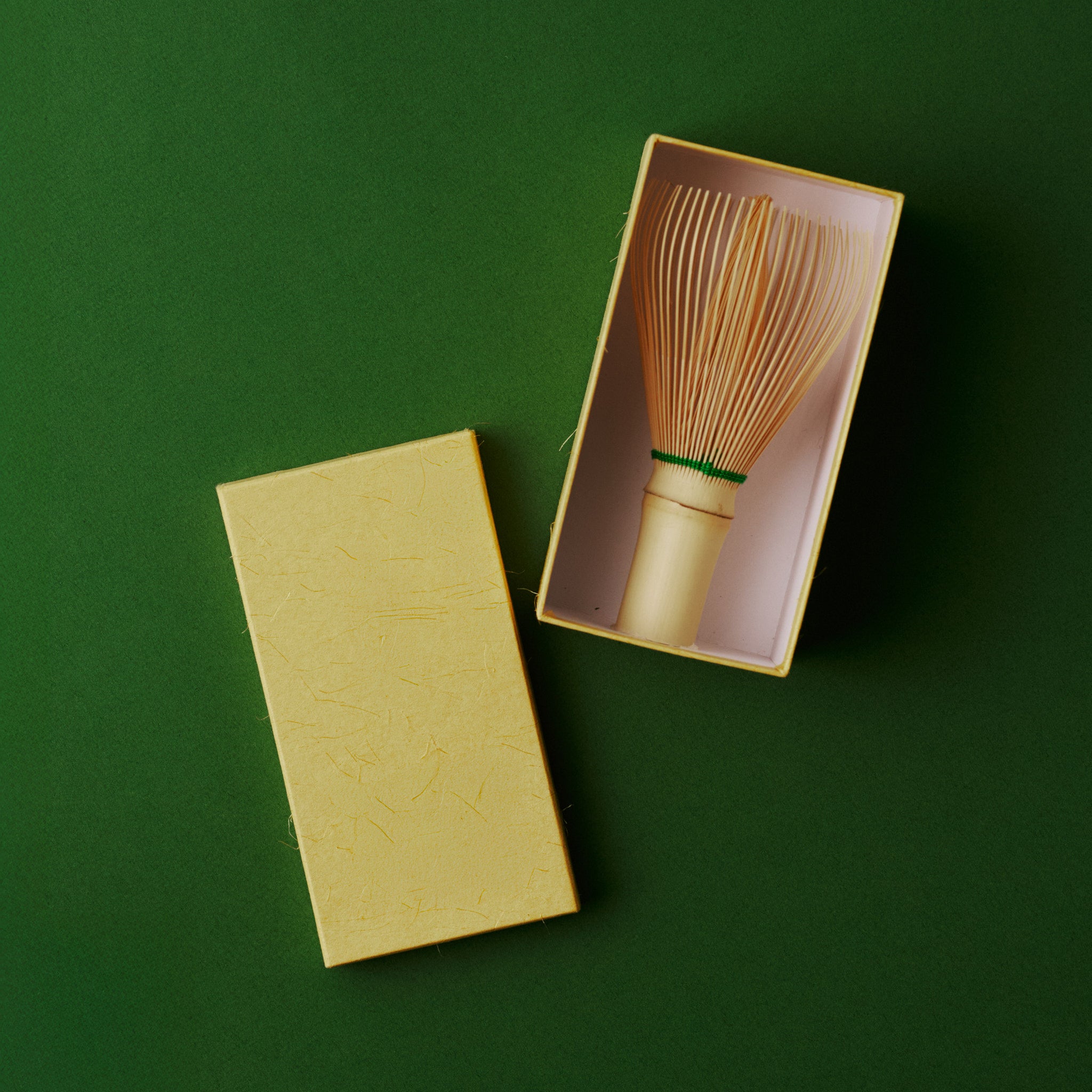 Takayama Chasen matcha whisk in traditional Japanese gift box packaging, bamboo tea ceremony tool